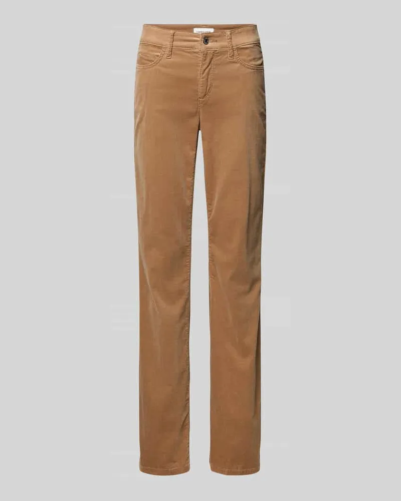 Cambio Flared Stoffhose mit 5-Pocket-Design Modell 'PARIS Camel