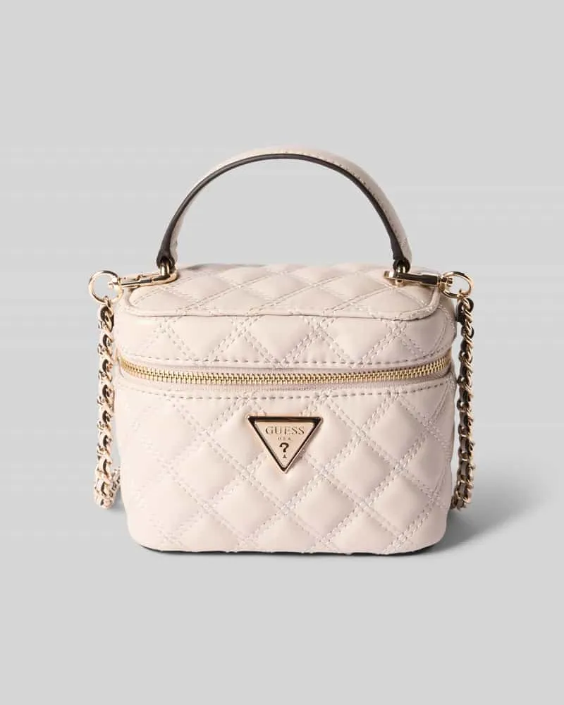 Guess Handtasche mit Steppnähten Modell 'GIULLY II MINI CANISTER Stein