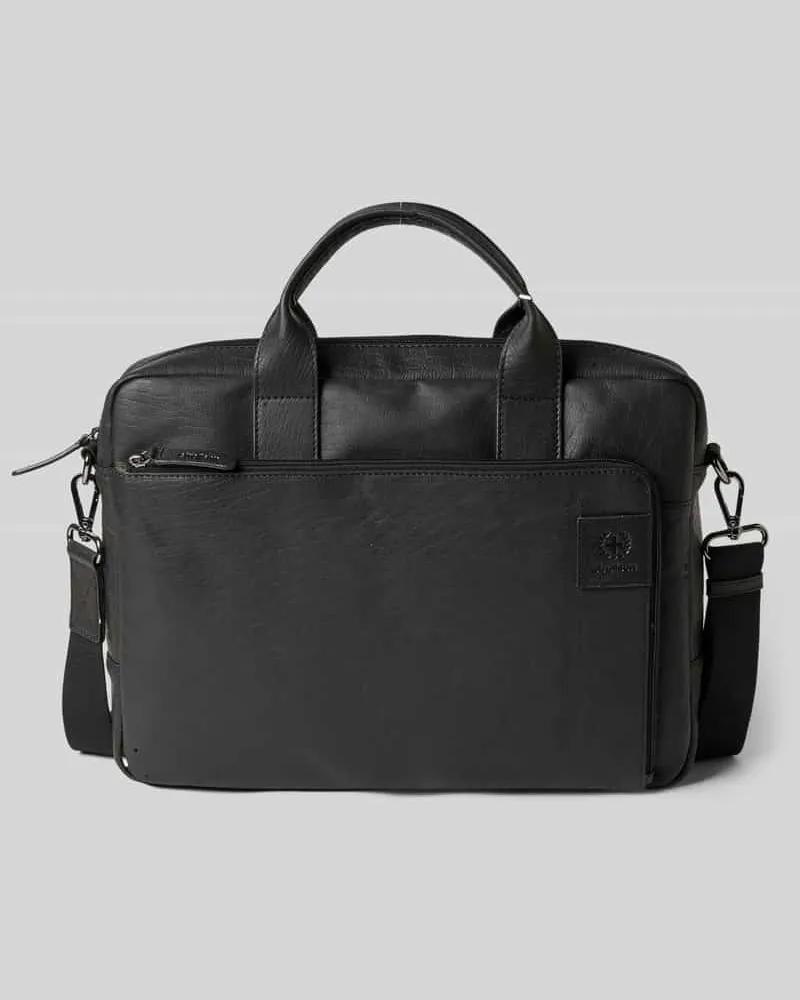 Strellson Laptoptasche aus echtem Rindsleder Modell 'HYDE PARK BRIEFBAG Black
