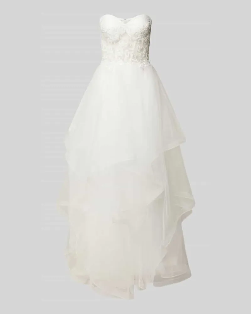 Unique Brautkleid in Bandeau-Form Offwhite