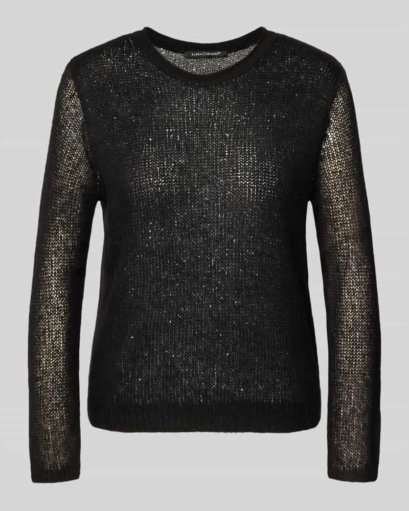 Luisa Cerano Strickpullover mit Rundhalsausschnitt Black