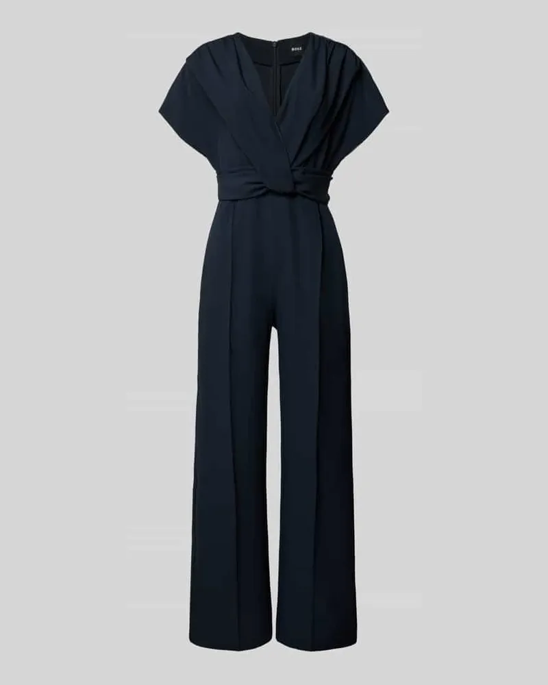 HUGO BOSS Jumpsuit mit V-Ausschnitt Modell 'Debasa Marine