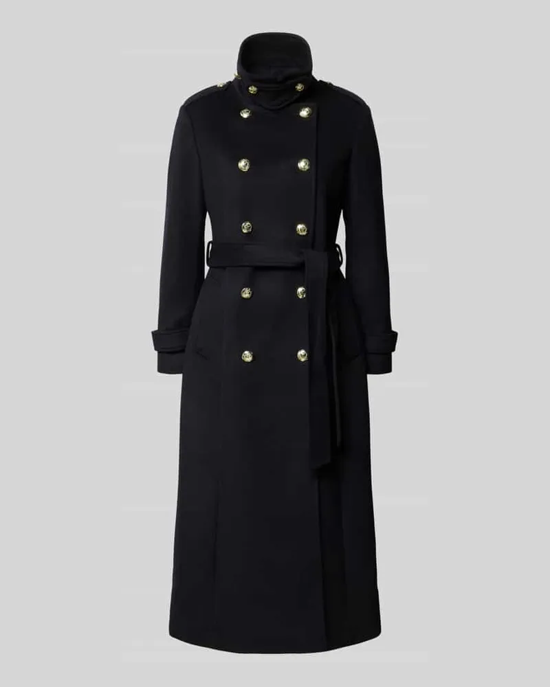 Ralph Lauren Regular Fit Mantel mit Woll-Anteil Marine