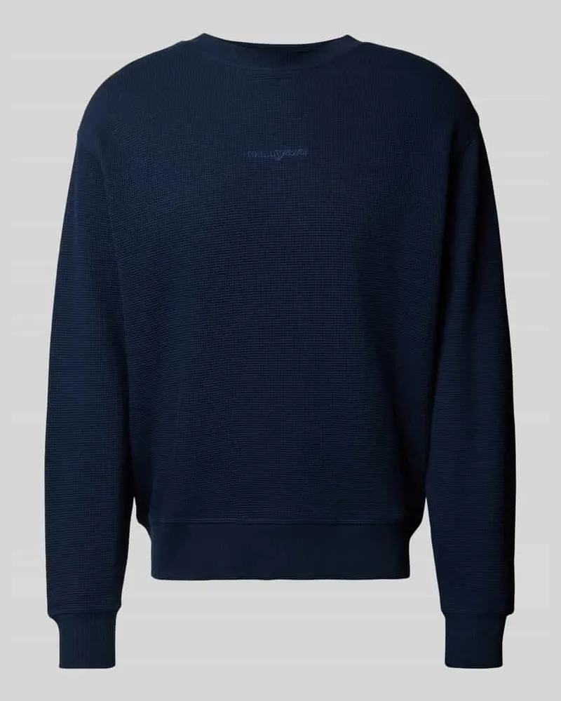 Tommy Hilfiger Regular Fit Sweatshirt aus reiner Baumwolle Marine