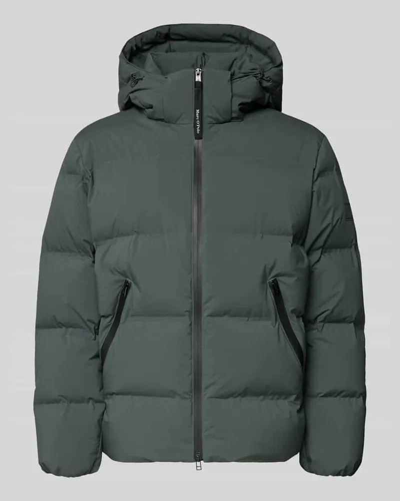 Marc O'Polo Regular Fit Daunenjacke mit abnehmbarer Kapuze Graphit