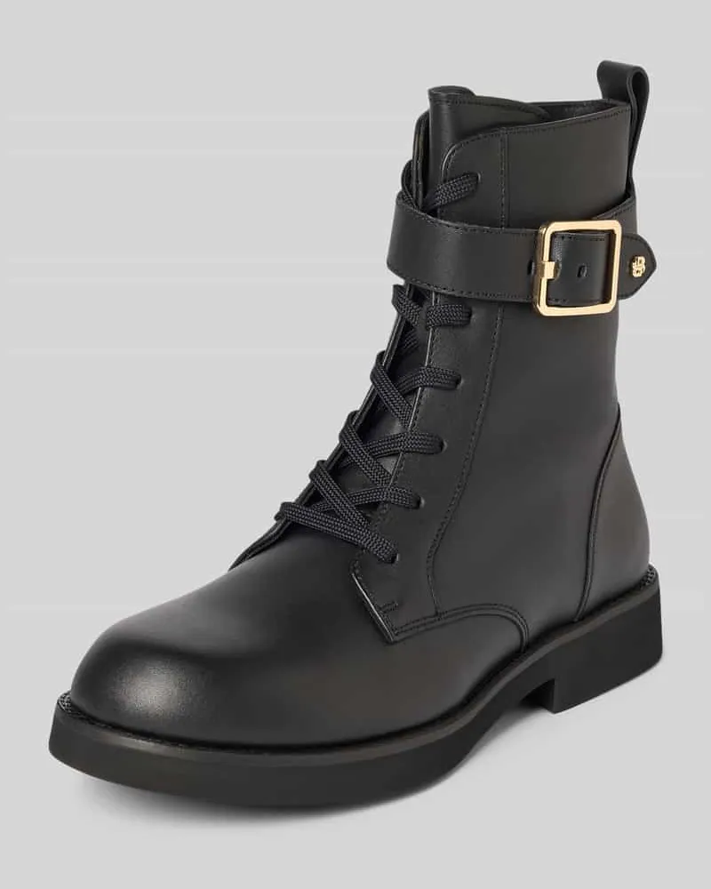 HUGO BOSS Schnürstiefel aus echtem Leder Modell 'ELERI Black