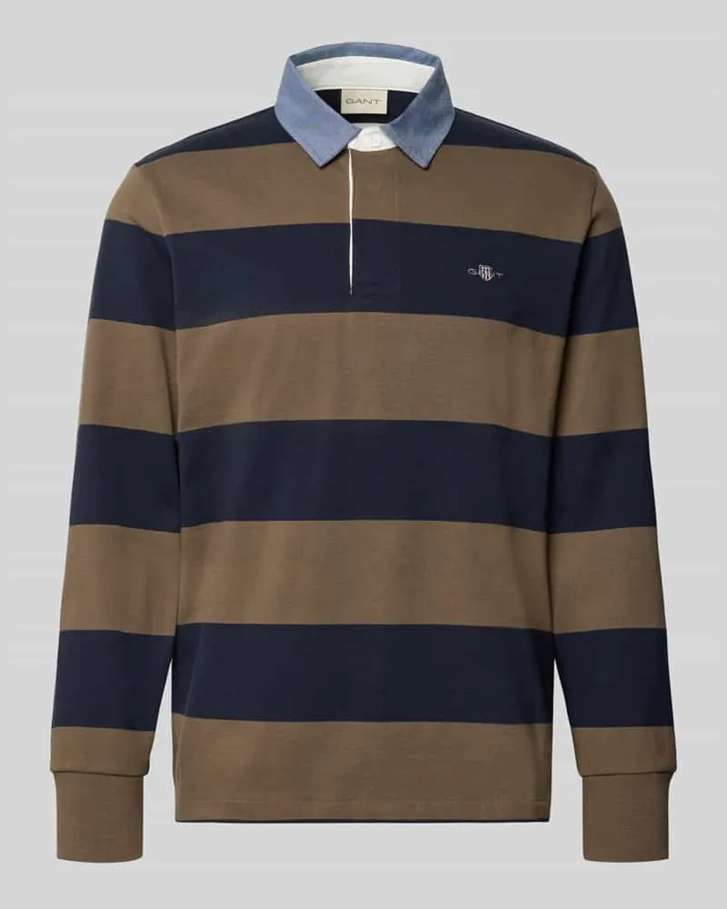Gant Regular Fit Sweatshirt aus reiner Baumwolle Taupe