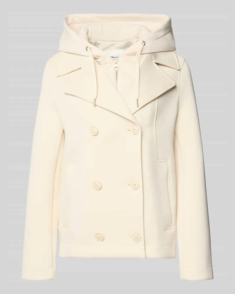 S.Oliver Regular Fit Sweatjacke mit Viskose-Anteil Kitt