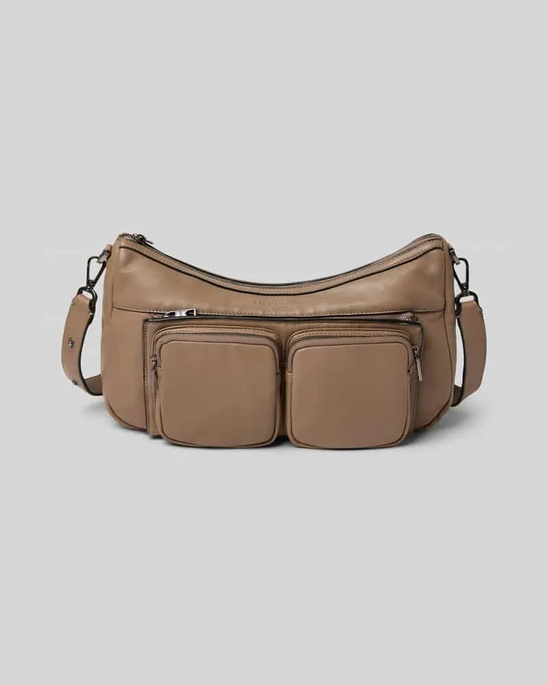 Liebeskind Handtasche aus Leder mit Logo-Detail Modell 'Maia Taupe