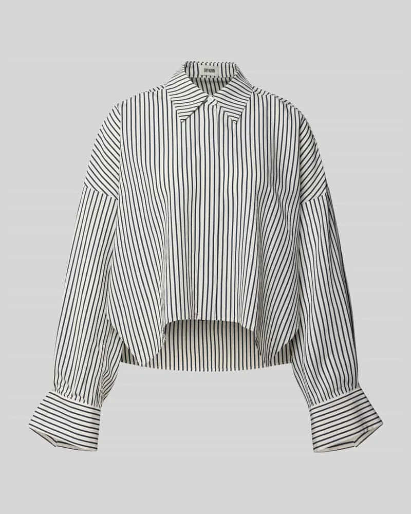 Drykorn Relaxed Fit Bluse mit verdeckter Knopfleiste Modell 'OSHIA Marine