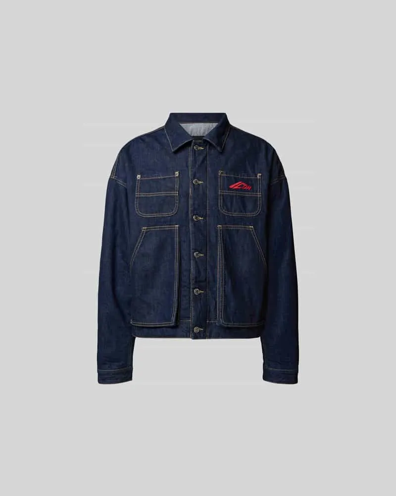 Dsquared2 Jeansjacke mit Knopfleiste Dunkelblau