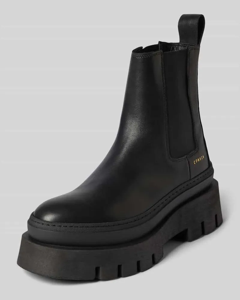 Copenhagen Stiefel aus echtem Leder mit Logo-Detail Black