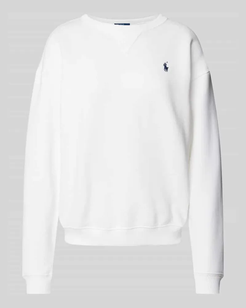 Ralph Lauren Oversized Sweatshirt mit Logo-Stitching Weiss