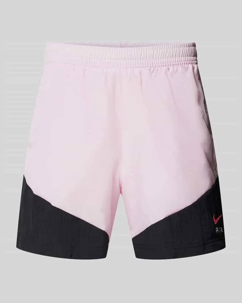 Nike Sweatshorts mit Label-Print Rosa