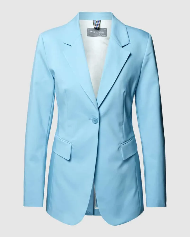 White Label Blazer mit Knopfverschluss Hellblau