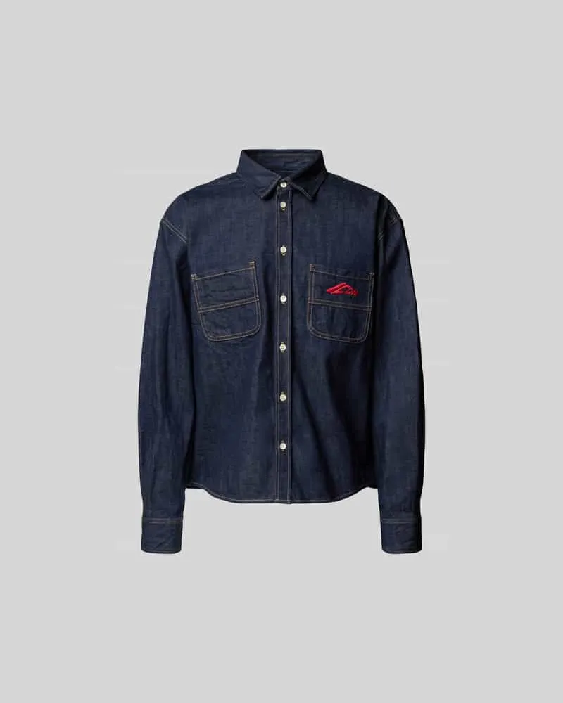 Dsquared2 Freizeithemd mit Knopfleiste Dunkelblau