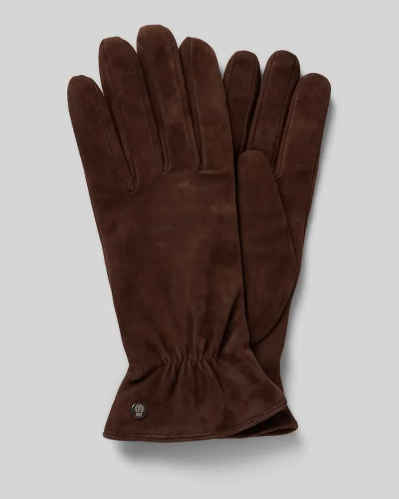 Roeckl Handschuhe aus Leder Modell 'Strassburg Mittelbraun