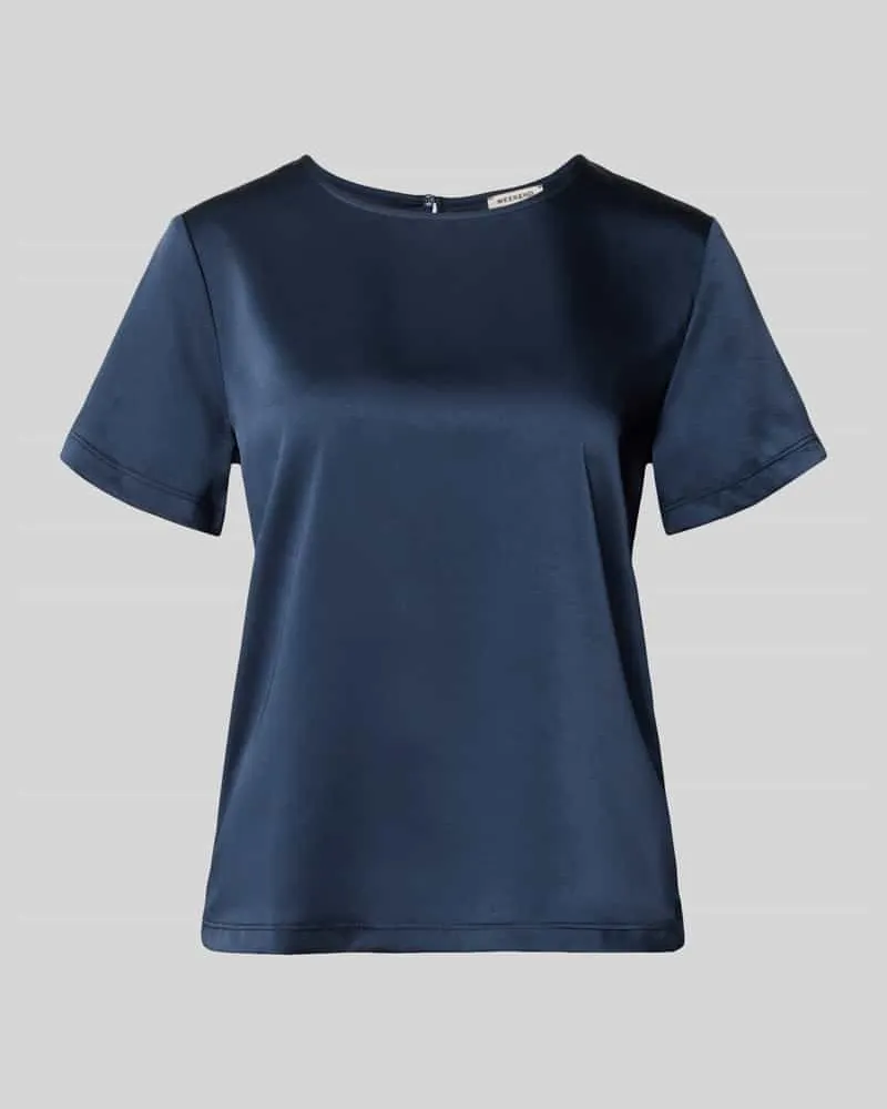 Max Mara Regular Fit T-Shirt aus Satin Modell 'WKDGILBERT Dunkelblau