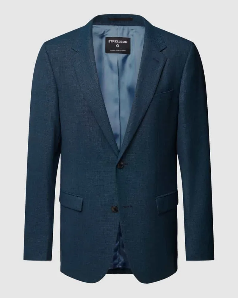 Strellson Slim Fit 2-Knopf-Sakko mit Viskose-Anteil Modell 'Alzer Petrol