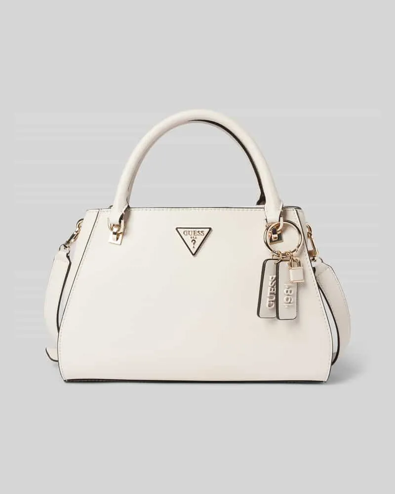 Guess Tote Bag mit Label-Anhänger Modell 'NOELLE Ecru