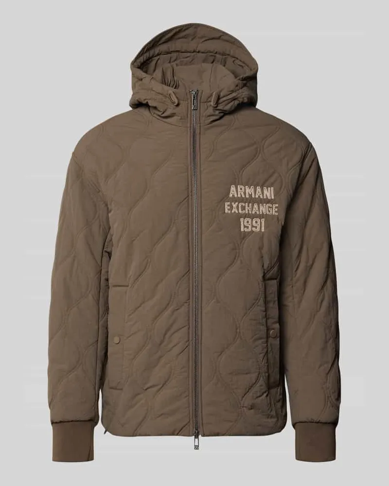 Armani Exchange Jacke mit Steppnähten und Label-Detail Beige