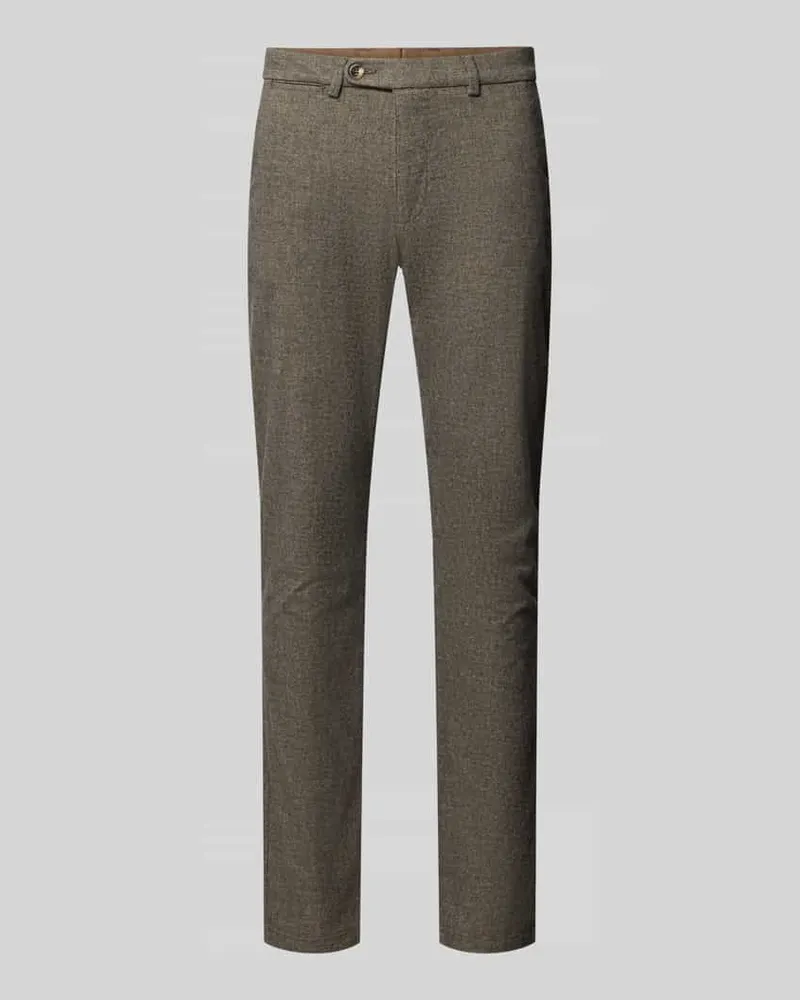 Bugatti Modern Fit Hose mit Eingrifftaschen Khaki