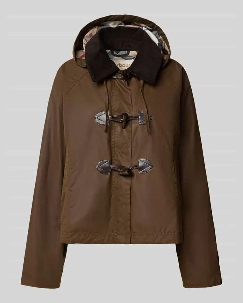 Barbour Loose Fit Dufflecoat aus reiner Baumwolle Modell 'MYRA Mittelbraun