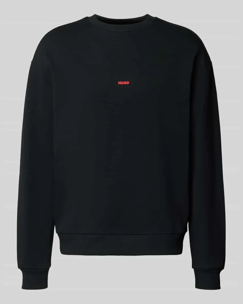 HUGO BOSS Regular Fit Sweatshirt aus reiner Baumwolle Modell 'DUBRAXO Black