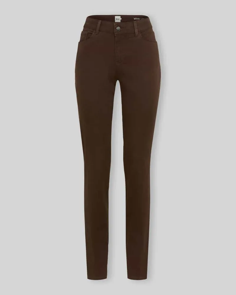 Brax Slim Fit Schmale Hose aus Lyocell-Mix mit Modal-Baumwoll-Anteil Modell 'SHAKIRA Dunkelbraun