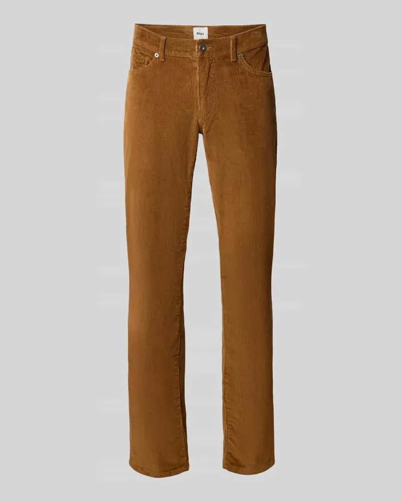 Brax Straight Fit Cordhose aus Baumwoll-Mix Modell 'Mythos Flex Cord Camel