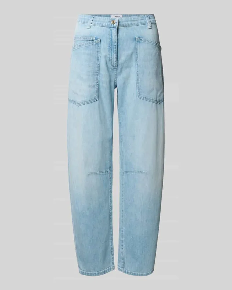 Cambio Fashion Fit Barrel Jeans aus Baumwoll-Mix Modell 'OCEAN Jeansblau