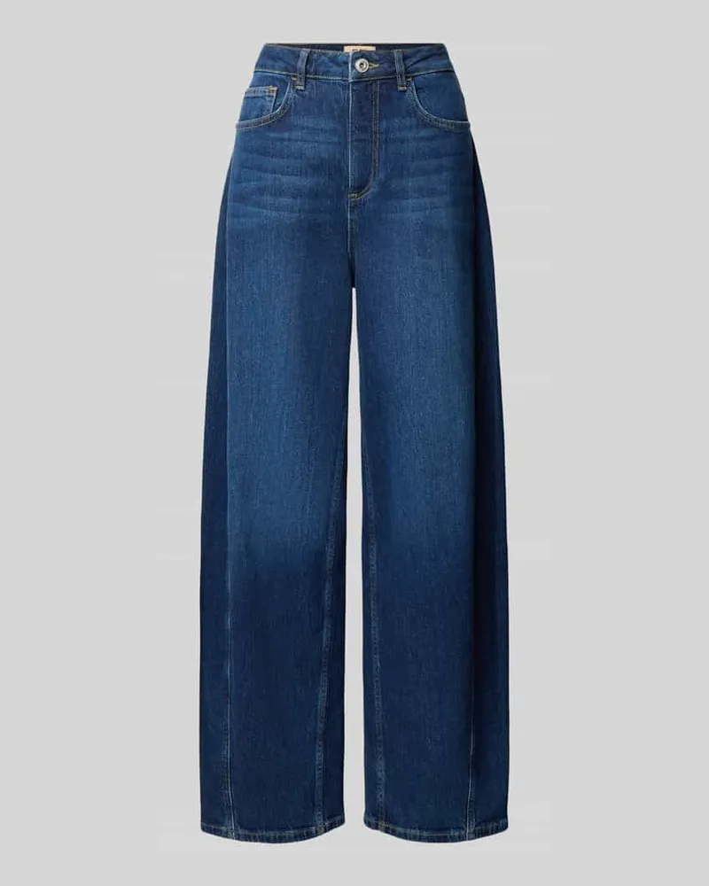 Mos Mosh Barrel Fit Jeans mit Eingrifftaschen Modell 'Cindy Draciel Dunkelblau
