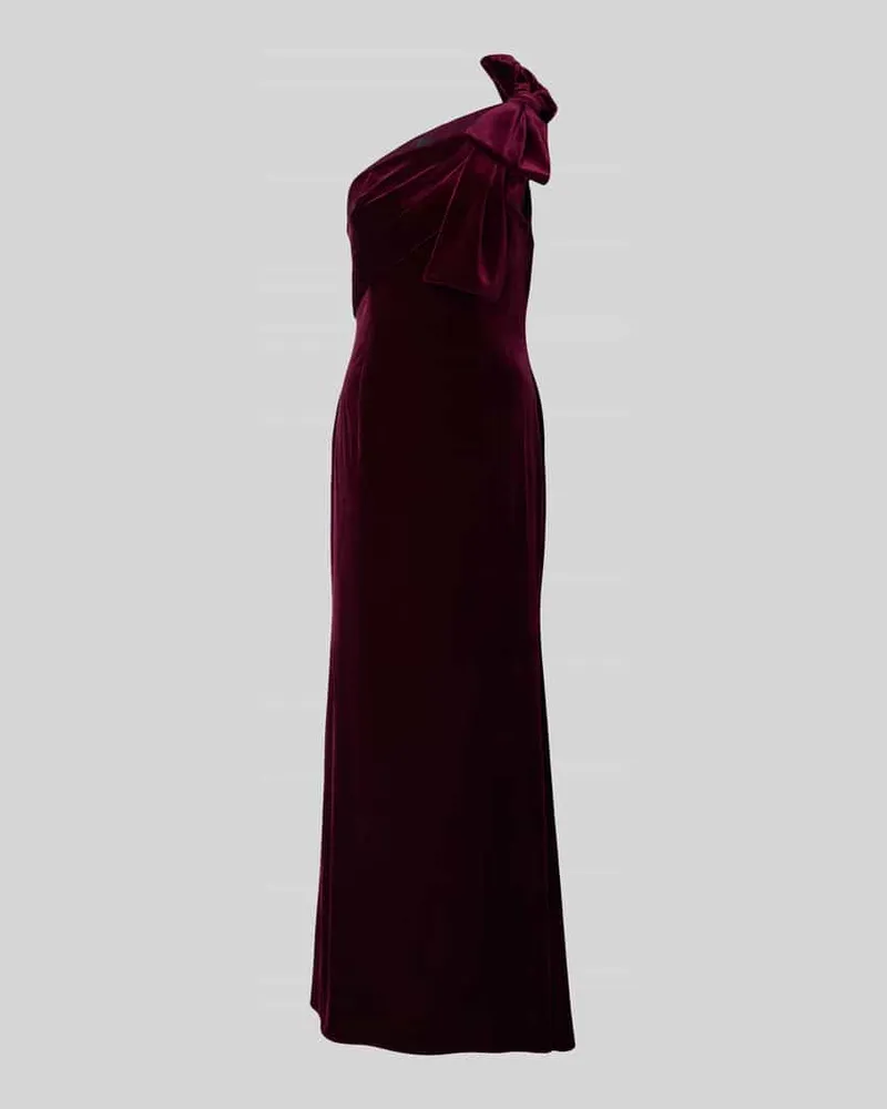Adrianna Papell One-Shoulder-Abendkleid mit Schleifen-Applikation Bordeaux