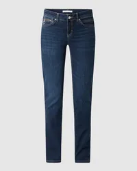 MAC Jeans Slim Fit Jeans mit Reißverschlusstasche Marine