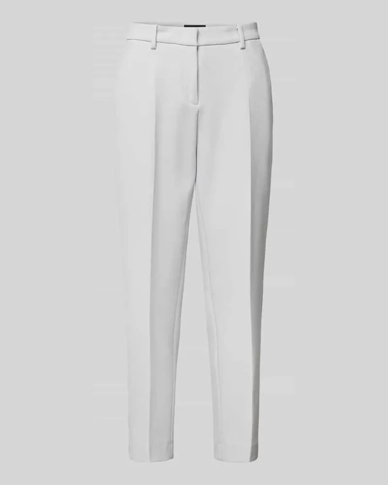 Cambio Slim Fit Stoffhose mit Bügelfalten Modell 'KRYSTAL Hellgrau