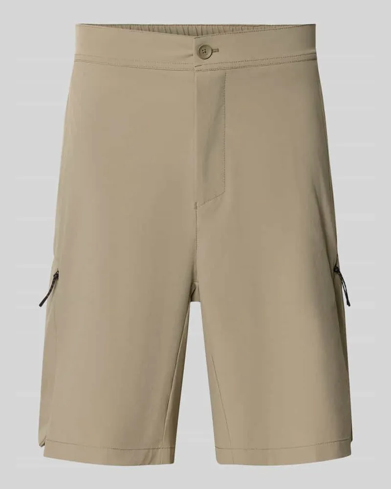 HUGO BOSS Relaxed Fit Cargoshorts mit Label-Schriftzug Modell 'GLOBE CARGO Hellgruen