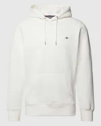 Gant Hoodie mit Label-Stitching Modell 'SHIELD Offwhite