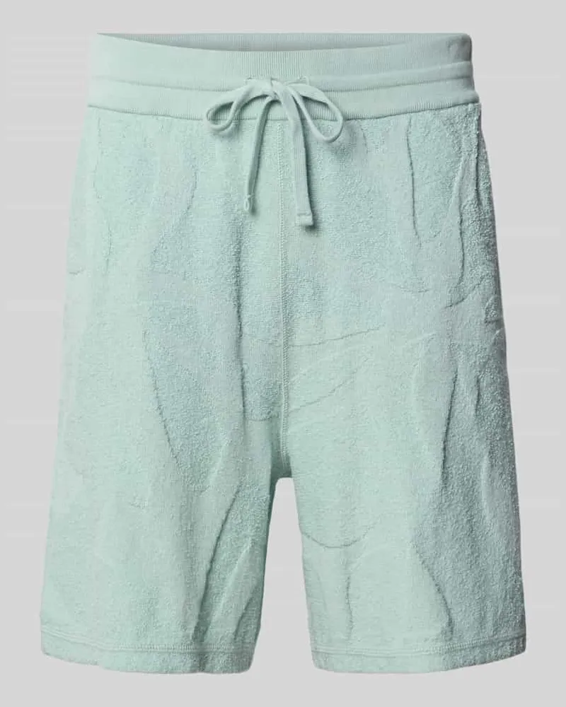 HUGO BOSS Regular Fit Sweatshorts aus Baumwoll-Mix Modell 'ASURFER Tuerkis