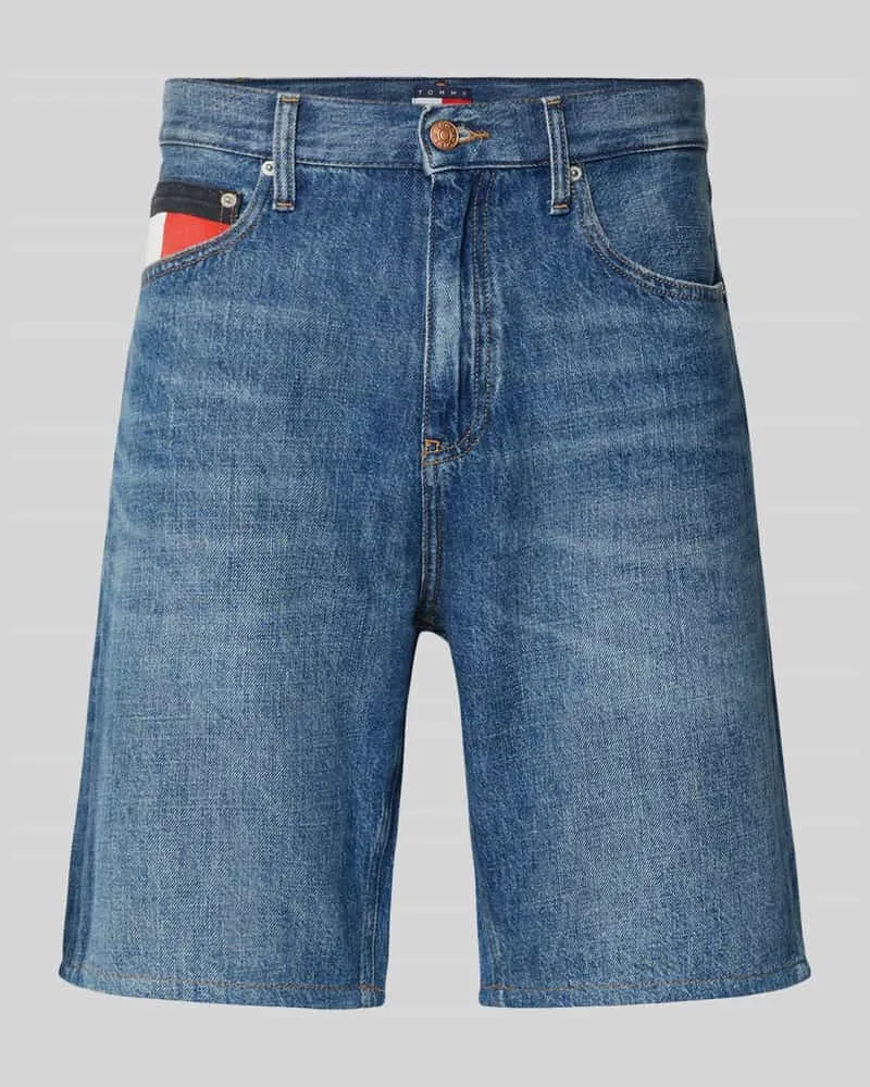 Tommy Hilfiger Regular Fit Jeansshorts aus reiner Baumwolle Dunkelblau