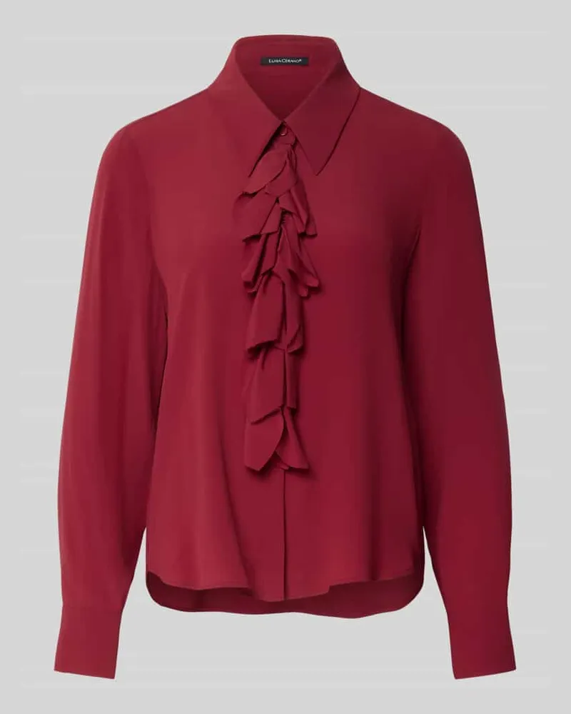 Luisa Cerano Hemdbluse mit Seiden-Anteil Kirsche