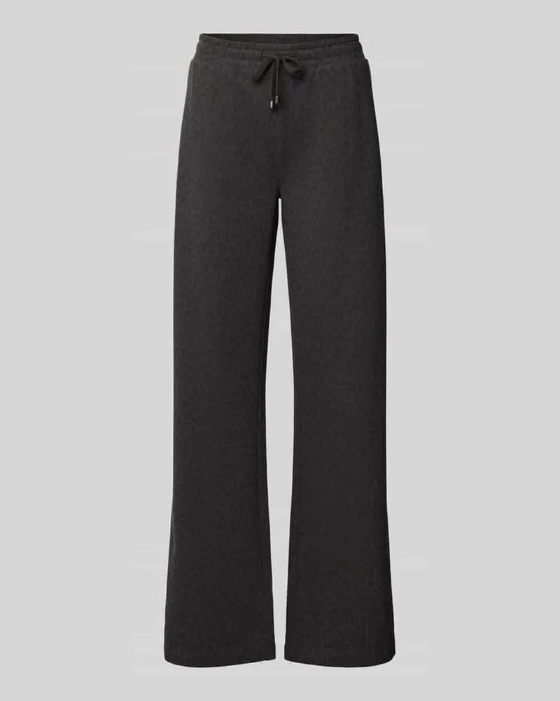 Juvia Wide Leg Sweatpants aus Baumwoll-Mix Black