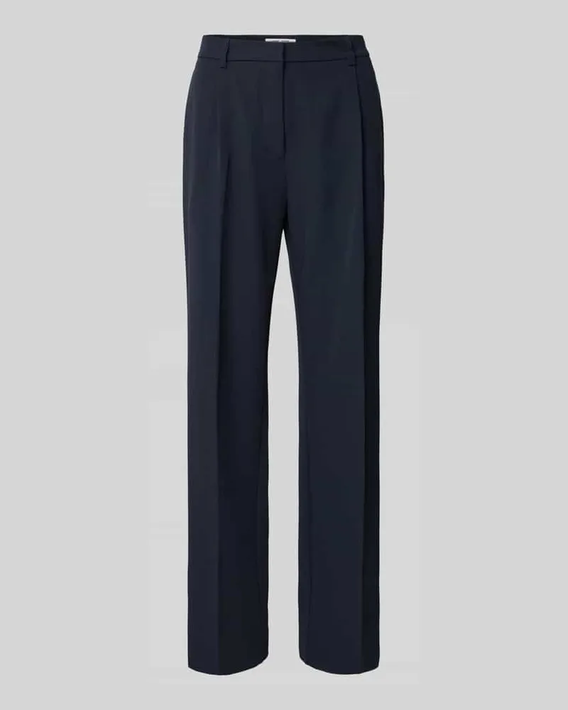 Samsøe & Samsøe Straight Leg Stoffhose mit Bundfalten Modell 'RAMONA Marine