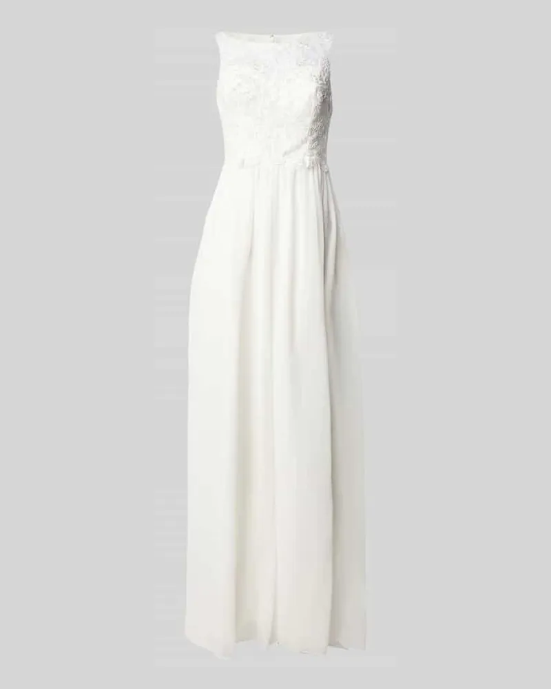 Laona Jumpsuit mit Spitzenbesatz Ecru