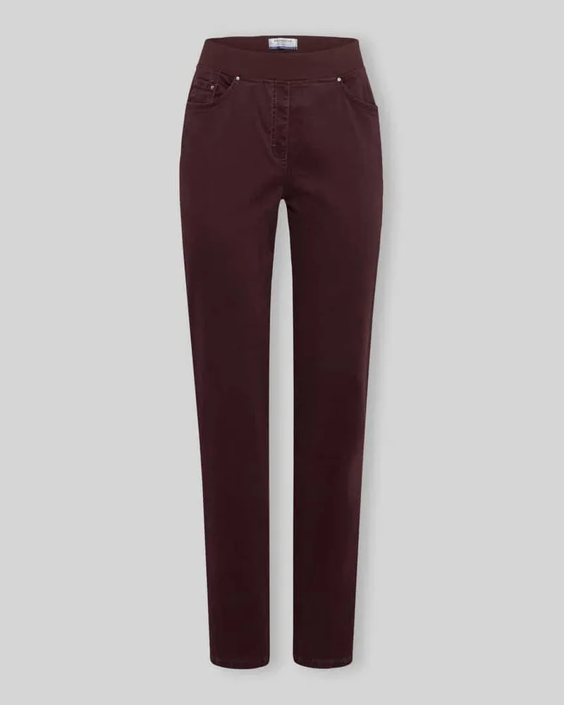 Brax Schmale Hose aus Baumwoll-Mix Modell 'PAMINA Bordeaux