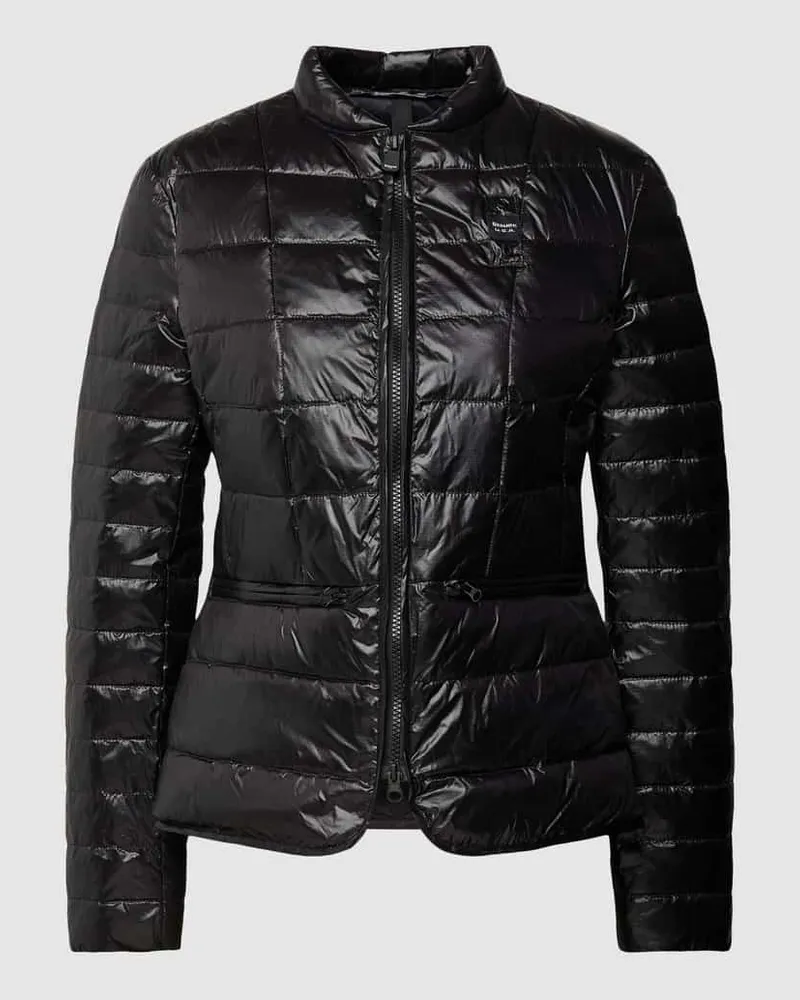 Blauer Steppjacke mit Zweiwege-Reißverschluss Black