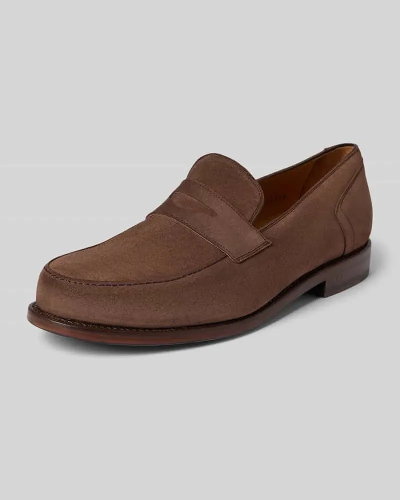 Henry Stevens Loafers aus Leder Modell 'Haywood Mittelbraun