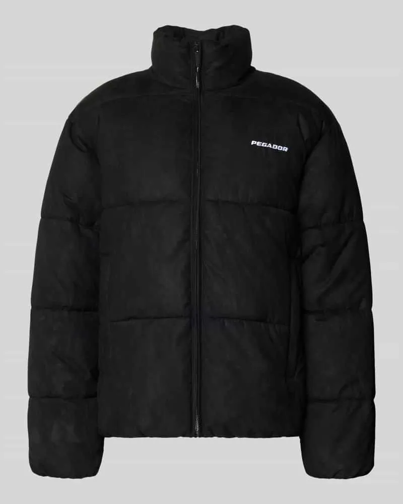 PEGADOR Regular Fit Steppjacke mit Logo-Stitching Modell 'Sidan Black