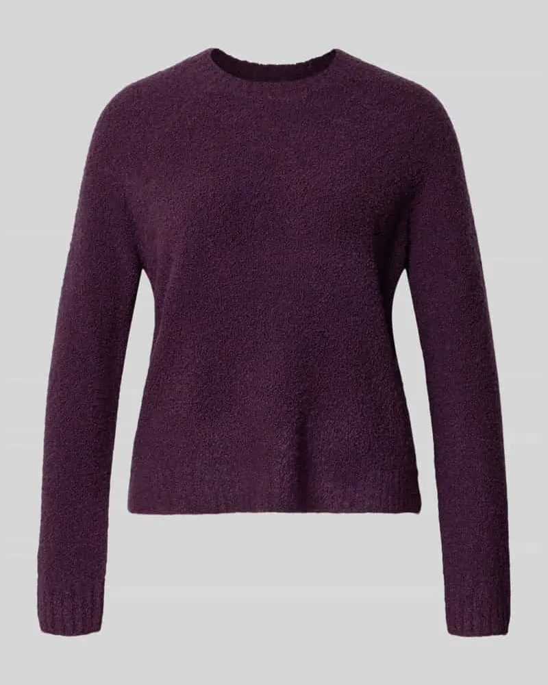 HUGO BOSS Relaxed Fit Pullover aus Schurwoll-Kaschmir-Mix Modell 'Febisana Lila