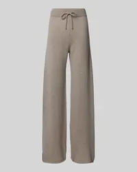 (THE MERCER) N.Y. Wide Leg Kaschmirhose mit elastischem Bund Taupe