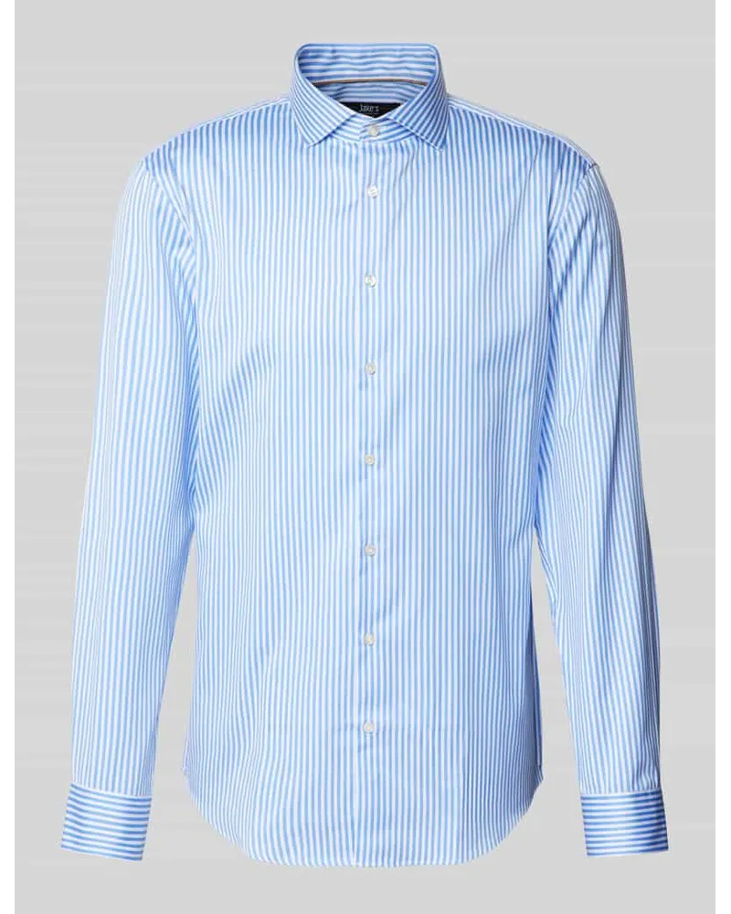 JAKE*S Slim Fit Business-Hemd mit Haifischkragen Bleu
